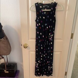 Carole Little Black Sleeveless Scoop Neck Sundress